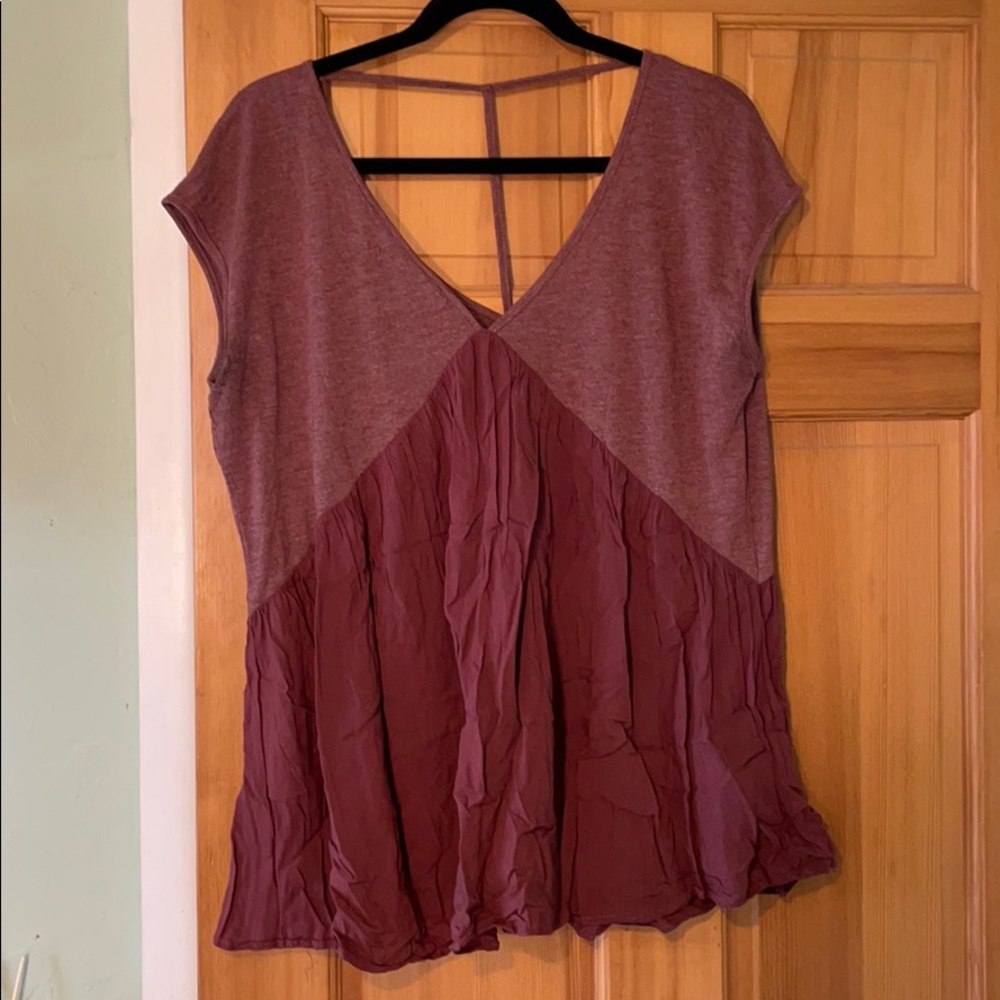 Flowy maroon/mauve top from Anthropologie